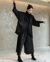 Pleated Plissé Jacket & Pant Set